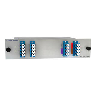 Fiberworks 4+2 ch. CWDM Mux+Demux 4 CWDM ch + 1310 &amp; 1550 nm WB, Mon.ports
