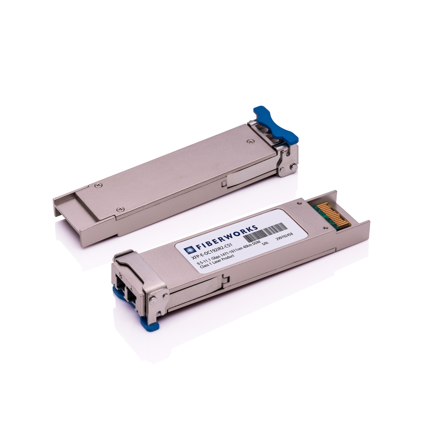 XFP-EOC192IR2-C51-TM Fiberworks AS TRX100071/1 XFP, S-64.2b, 9.5-11.1 Gbps, 40km CWDM 1510nm, 13dB, SM, Transmode