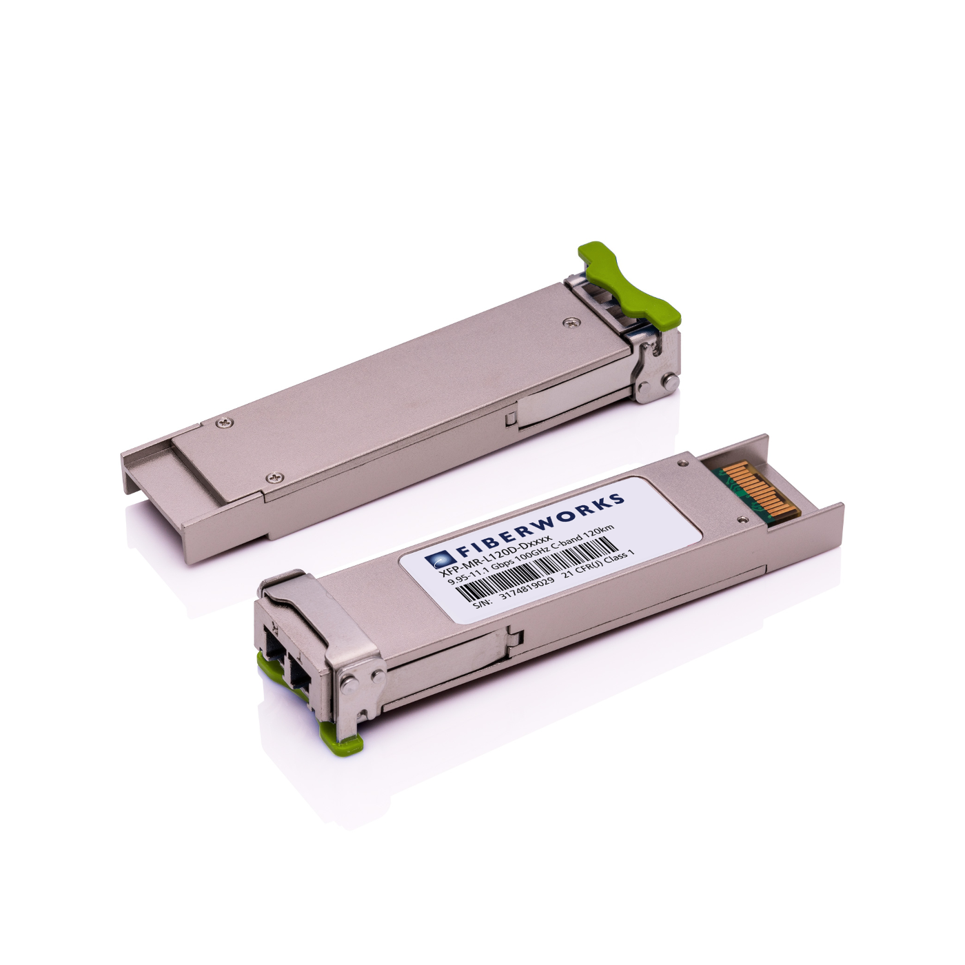 XFP-MR-L120D-D9260-U Fiberworks AS  XFP, 10GBase-ZR, 9.95-11.1 Gbps, 120km 1556.55nm / 192.60THz, 25-31dB, Fiberw.