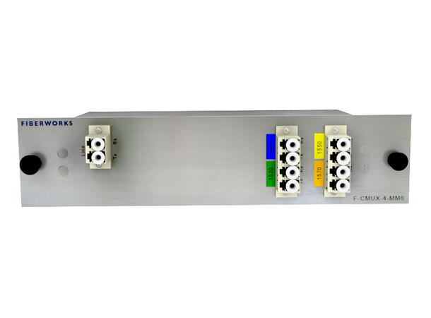Fiberworks 4 ch multimode CWDM Mux+Demux C51-C57, 62.5 µm 