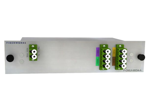 Fiberworks 4ch. CWDM BiDi CATV Mux/Demux Single fiber, Mon. port, LC/APC, A-side 