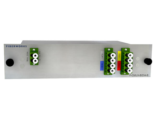 Fiberworks 4ch. CWDM BiDi CATV Mux/Demux Single fiber, Mon. port, LC/APC, B-side 