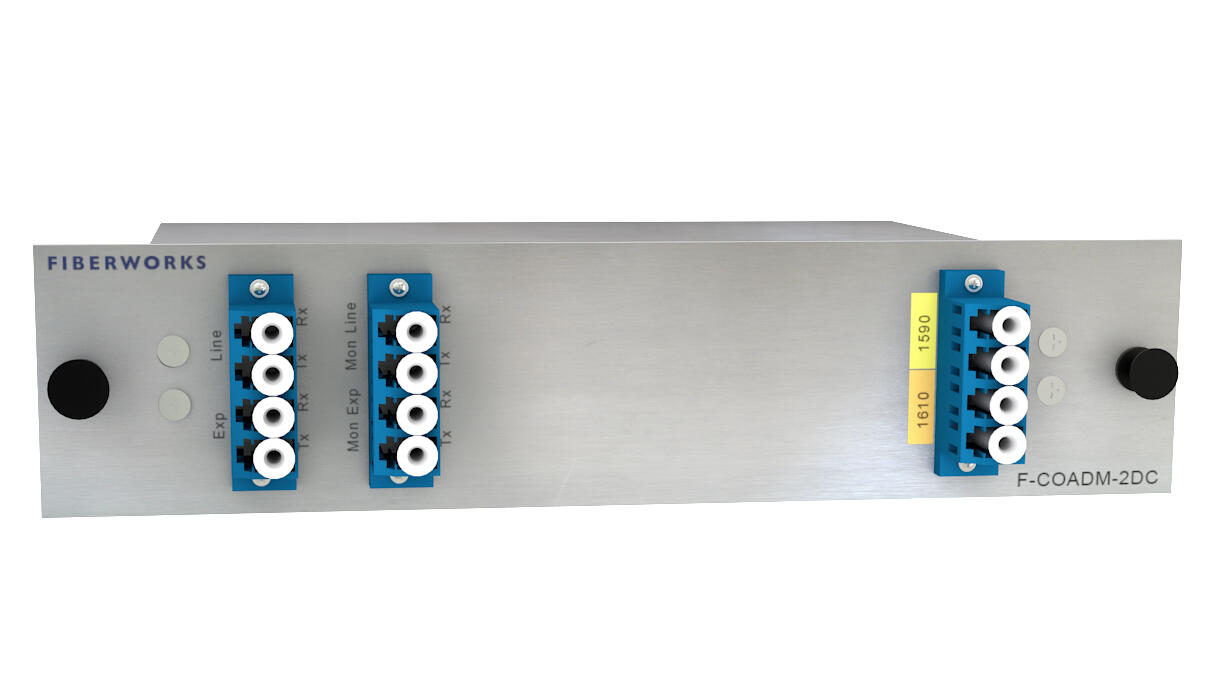 F-COADM-2DC-MLU-xxyy Fiberworks AS  Fiberworks 2 ch. CWDM OADM w/mon.ports &quot;drop and continue&quot;, LC