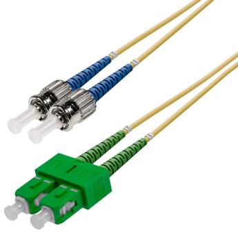 P-SM9-D3Y-SCA-STU-xx Fiberworks AS  Patch SM DPX SC/APC-ST/UPC xx m 9/OS2 G.657.A2 2x ø2mm Yellow