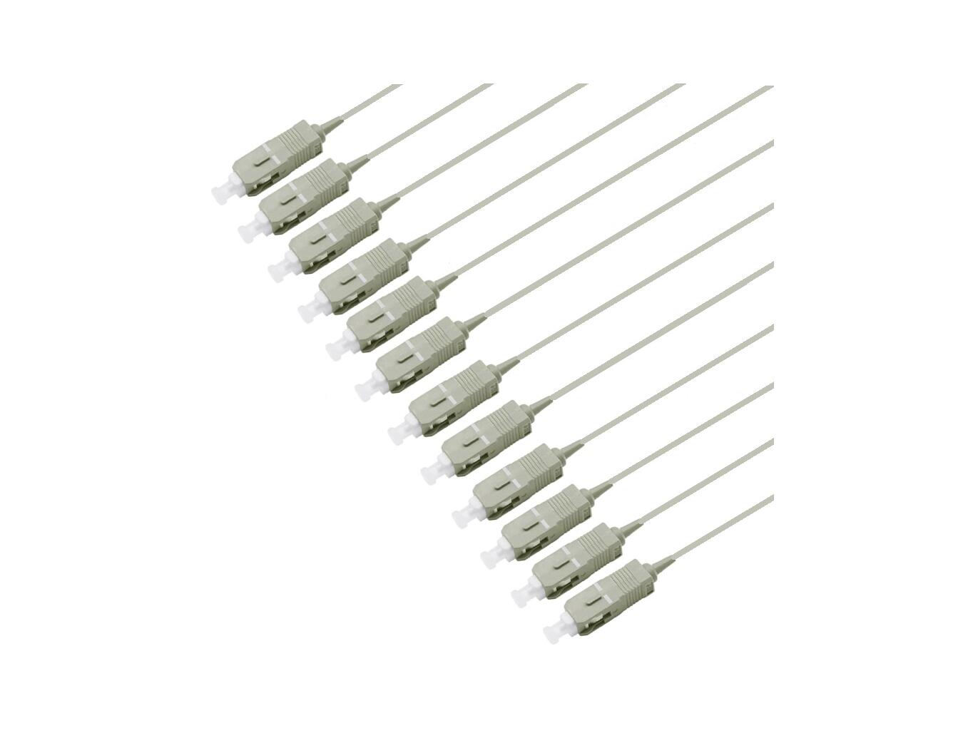 PT-MM6-T9G-SCP-15-BP Fiberworks AS  Pigtail MM SC/PC 12-pack blister 1,5 m 62,5/OM1, 900&#181;m tight buffer Grey