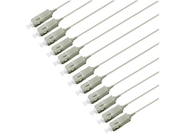 Pigtail MM SC/PC 12-pack blister 1,5 m 62,5/OM1, 900µm tight buffer Grey 