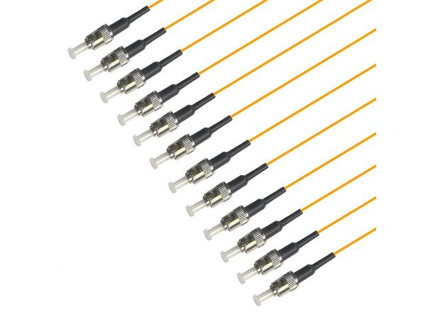 Pigtail MM ST/PC 12-pack blister 1,5 m 50/OM2, 900µm tight buffer, Orange 