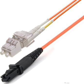 P-MM5-D2O-LCP-MTJ-xx Fiberworks AS  Snor MM DPX LC/PC-MTRJ(f)/PC xx m 50/OM2 2x ø2mm Oransje (MTRJ female)