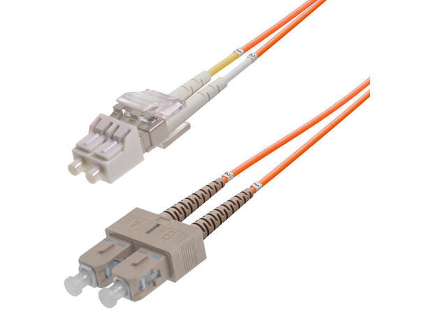 Snor MM DPX LC/PC-SC/PC 3 m 50/OM2 2x ø2mm Oransje 