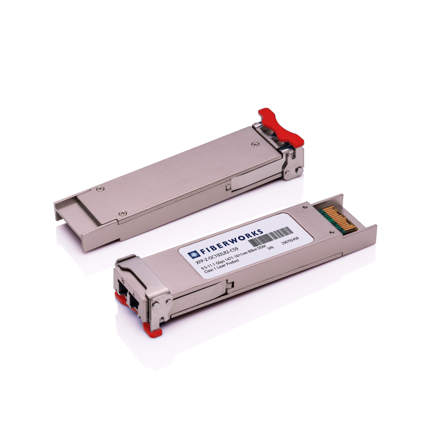 XFP-Z-OC192LR2-C59-W Fiberworks AS 34060553 XFP, L-64.2, 9.5-11.1 Gbps, 80km CWDM 1591nm, 24dB, SM, Huawei