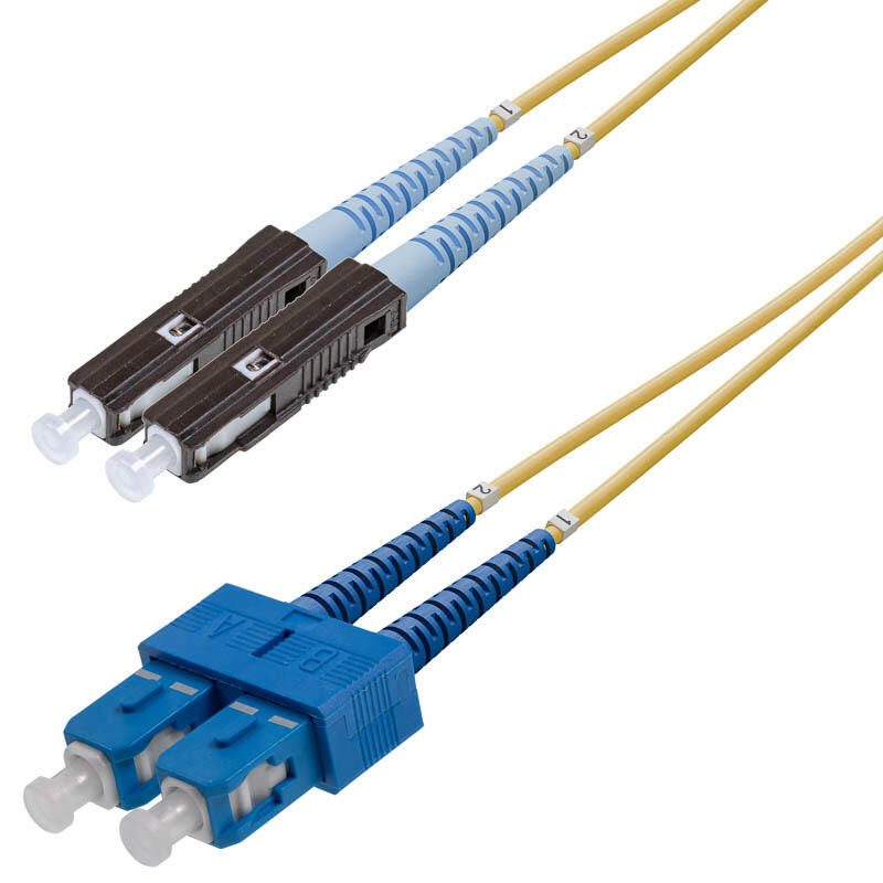P-SM9-D2Y-MUU-SCU-xx Fiberworks AS  Snor SM DPX MU/UPC-SC/UPC xx m 9/OS2 G.657.A2 2x ø2mm Gul