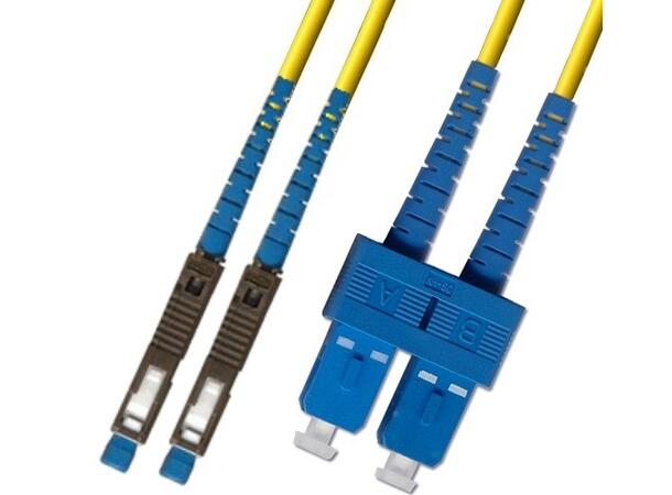 Snor SM DPX MU/UPC-SC/UPC xx m 9/OS2 G.657.A2 2x ø2mm Gul 