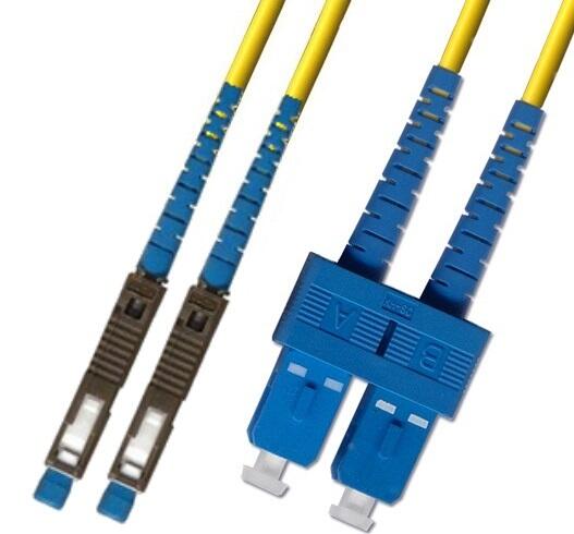 P-SM9-D2Y-MUU-SCU-xx Fiberworks AS  Snor SM DPX MU/UPC-SC/UPC xx m 9/OS2 G.657.A2 2x ø2mm Gul