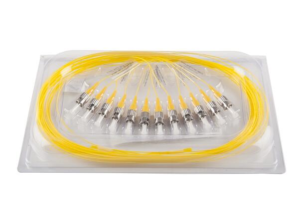 Fiberhale SM ST/UPC 12-pakning, 1,5 m 9/OS2 G.657.A2, 900µm fast kledning, Gul 