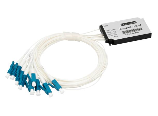 Fiberworks compact 8+1 CWDM Mux/Demux 900µm pigtails with LC/UPC connectors 
