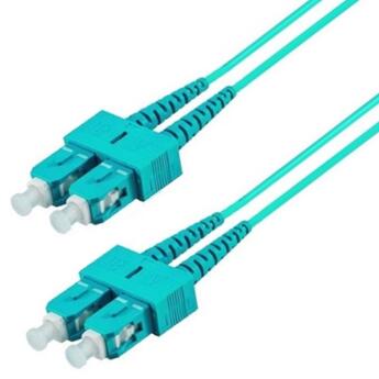 P-OM3-D3A-SCP-SCP-xx Fiberworks AS  Patch MM DPX SC/PC-SC/PC xx m 50/OM3 BIF 2x &#248;2mm Aqua