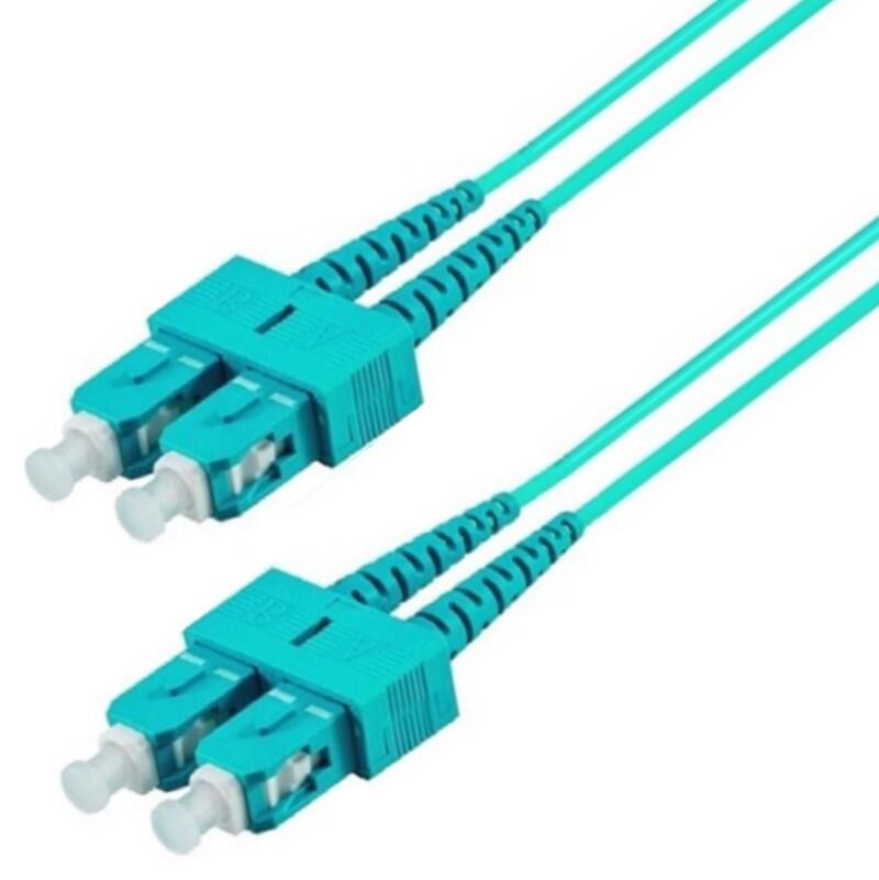 P-OM3-D3A-SCP-SCP-xx Fiberworks AS  Patch MM DPX SC/PC-SC/PC xx m 50/OM3 BIF 2x &#248;2mm Aqua