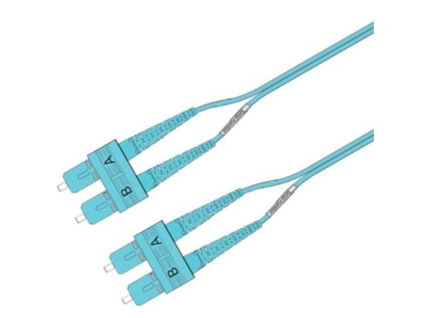 Patch MM DPX SC/PC-SC/PC xx m 50/OM3 BIF 2x ø2mm Aqua 