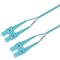 P-OM3-D3A-SCP-SCP-xx Fiberworks AS  Patch MM DPX SC/PC-SC/PC xx m 50/OM3 BIF 2x ø2mm Aqua