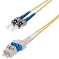 Patch SM DPX LC/UPC-ST/UPC 1.5 m 9/OS2 G.657.A2 2x ø2mm Yellow