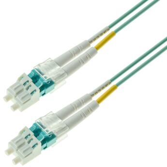 P-OM3-D2A-LCP-LCP-xx Fiberworks AS  Snor MM DPX LC/PC-LC/PC xx m 50/OM3 BIF 2x &#248;2mm Aqua