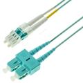 Snor MM DPX LC/PC-SC/PC 1,5 m 50/OM3 BIF 2x &#248;2mm Aqua