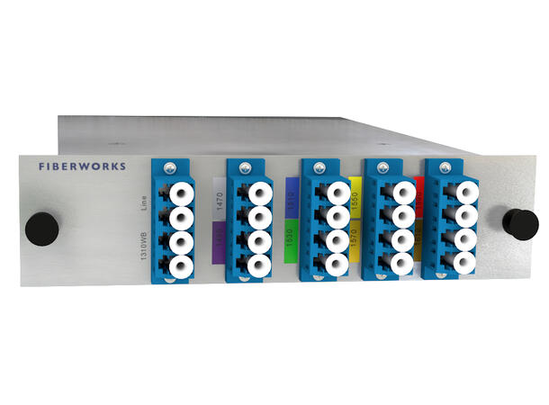 Fiberworks 8+1 ch. CWDM Mux+Demux, LGX2 C47-C61 + 1310nm/CWDM upgrade 