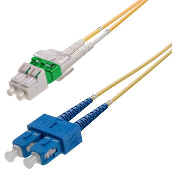 P-SM9-D2Y-LCA-SCU-xx Fiberworks AS  Patch SM DPX LC/APC-SC/UPC xx m 9/OS2 G.657.A2 2x ø2mm Yellow