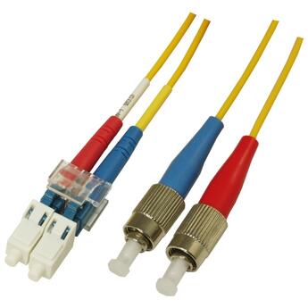 P-SM9-D2Y-LCU-FCU-xx Fiberworks AS  Patch SM DPX LC/UPC-FC/UPC xx m 9/OS2 G.657.A2 2x &#248;2mm Yellow