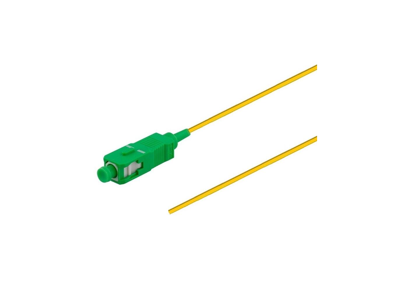 PT-SM9-T9Y-SCA-15-BP Fiberworks AS  Pigtail  SM SC/APC 12-pack blister 1,5 m G.657.A1, 900&#181;m tight buffer, Yellow