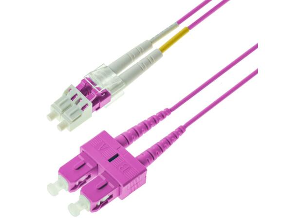 Snor MM DPX LC/PC-SC/PC xx m 50/OM4 BIF 2x ø2mm Erika Fiolett 