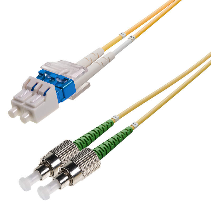 P-SM9-D2Y-FCA-LCU-xx Fiberworks AS  Snor SM DPX FC/APCR-LC/UPC xx m 9/OS2 G.657.A2 2x ø2mm Gul