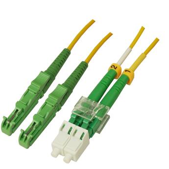 P-SM9-D2Y-E2A-LCA-xx Fiberworks AS  Patch SM DPX E2000/APC-LC/APC xx m 9/OS2 G.657.A2 2x &#248;2mm Yellow