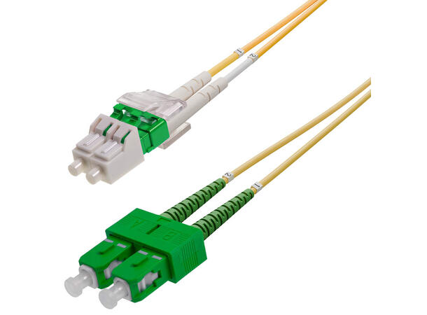 Patch SM DPX LC/APC-SC/APC xx m 9/OS2 G.657.A2 2x ø2mm Yellow 