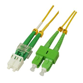 P-SM9-D2Y-LCA-SCA-xx Fiberworks AS  Patch SM DPX LC/APC-SC/APC xx m 9/OS2 G.657.A2 2x &#248;2mm Yellow