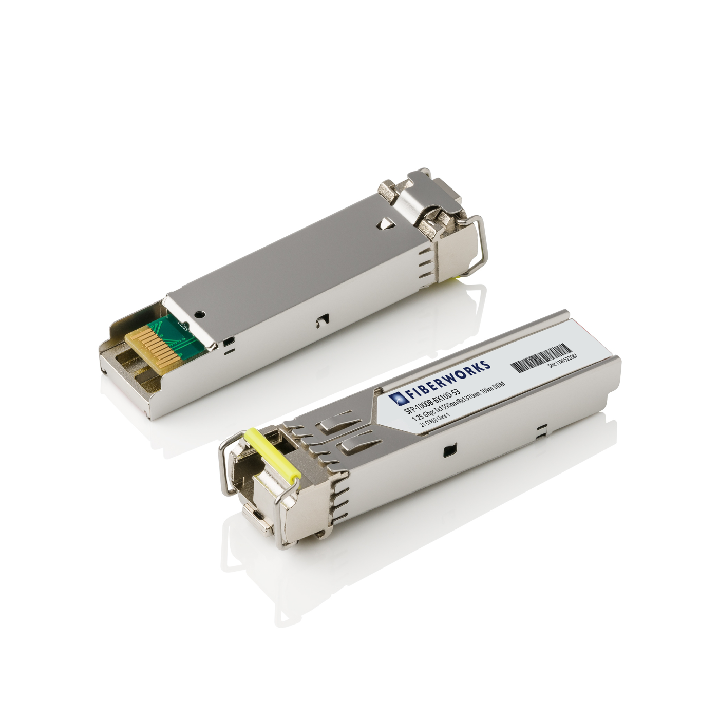 SFP-1000B-BX10D-53 Fiberworks AS  SFP BiDi, 1.25 Gbps GigE, DDM, SM, 10km TX/RX=1550/1310nm, 11dB, LC