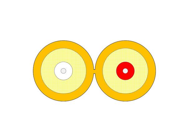 Snor MM DPX LC/PC-SC/PC xx m 62,5/OM1 2x ø2mm Oransje 