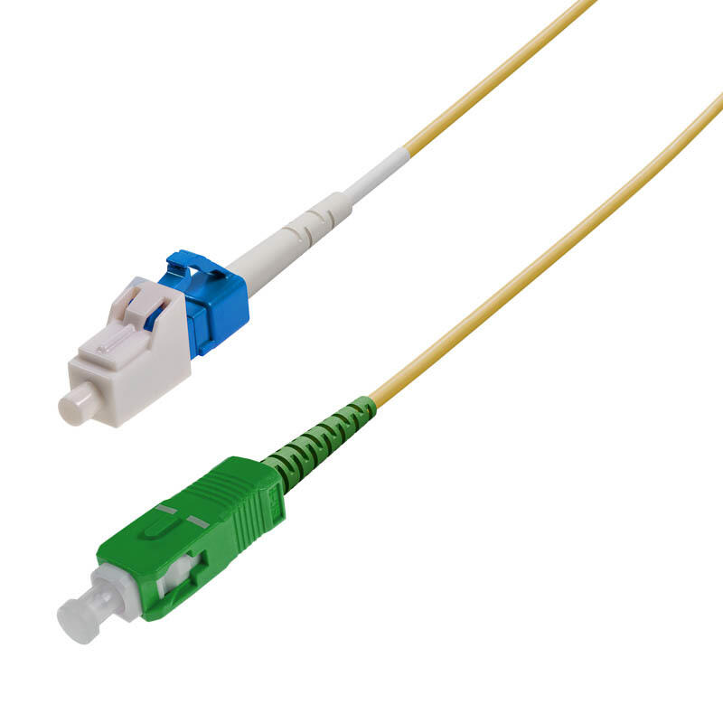 P-SM9-S2Y-SCA-LCU-xx Fiberworks AS  Snor SM SPX SC/APC-LC/UPC xx m 9/OS2 G.657.A2 ø2mm Gul