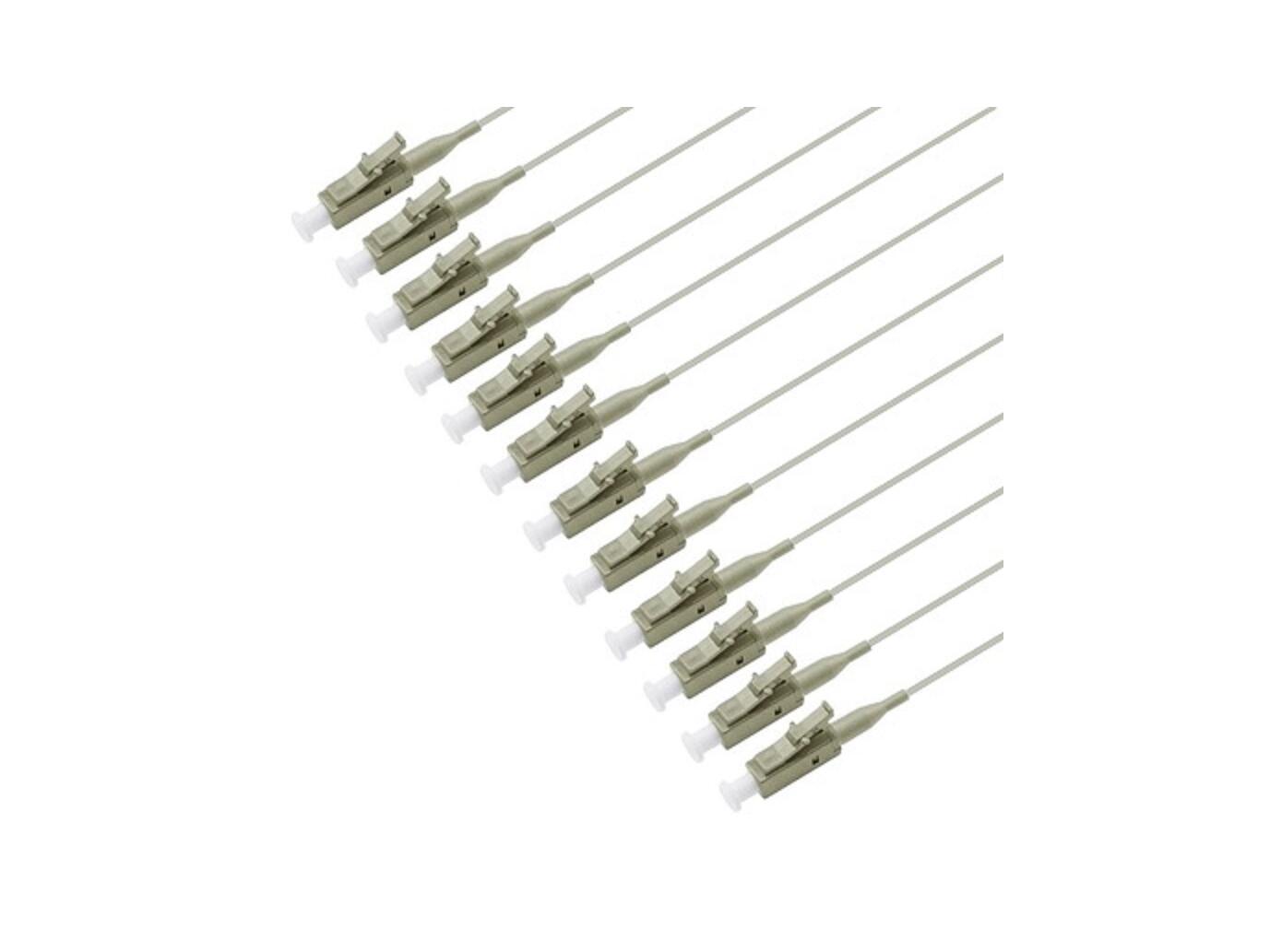 PT-MM6-T9G-LCP-15-BP Fiberworks AS  Pigtail MM LC/PC 12-pack blister 1,5 m 62,5/OM1, 900&#181;m tight buffer,  Grey