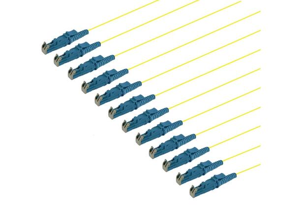 Pigtail SM E2000/UPC 12-pack blist 1,5 m G.657.A2, 900µm tight buffer Yellow 