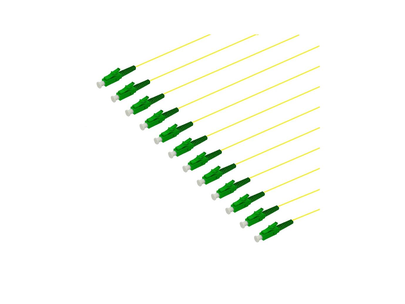 PT-SM9-T9Y-LCA-15-BP Fiberworks AS  Fiberhale SM LC/APC 12-pakning 1,5 m 9/OS2 G.657.A1, 900&#181;m fast kledning, Gul