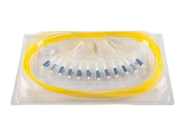 Pigtail LC/UPC, 1.5 meter, 12-pack G.657.A1, Yellow, Blister pack