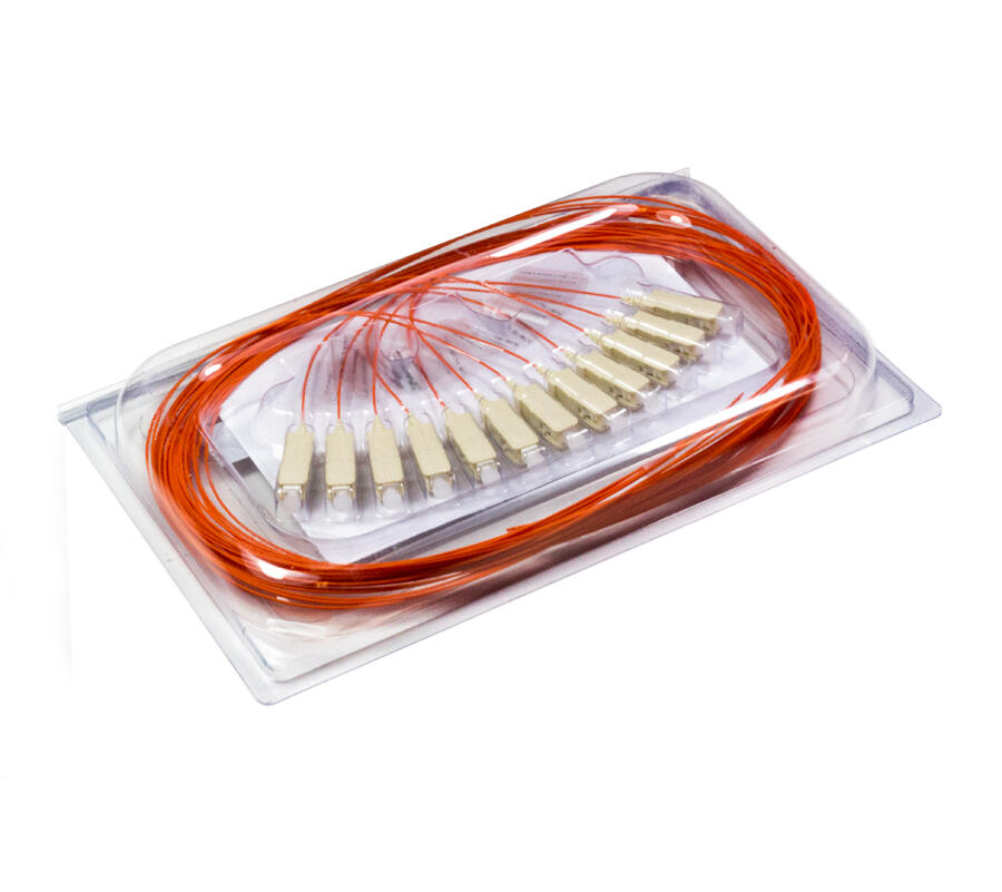 PT-MM5-T9O-SCP-15-BP Fiberworks AS  Pigtail MM SC/PC 12-pack 1,5 m 50/OM2, 900&#181;m tigh buffer, Orange