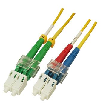 P-SM9-D2Y-LCA-LCU-xx Fiberworks AS  Patch SM DPX LC/APC-LC/UPC xx m 9/OS2 G.657.A2 2x &#248;2mm Yellow