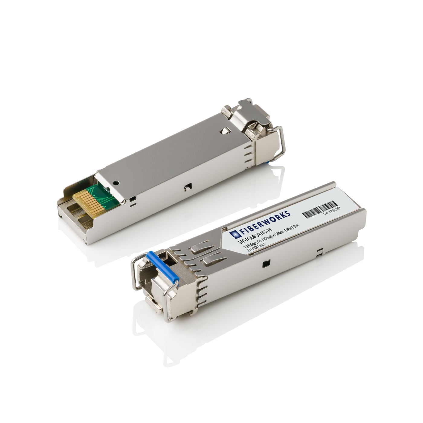 SFP-1000B-BX10D-35 Fiberworks AS  SFP BiDi, 1.25 Gbps GigE, DDM, SM, 10km TX/RX=1310/1550nm, 11dB, LC