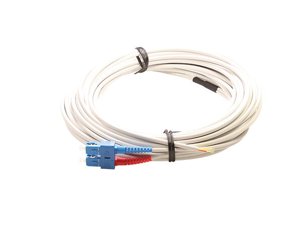 Abonnentkabel SM G2 2xSC/UPC-åpen 15 m 9/OS2 G.657.A2 ø4.5 mm hvit