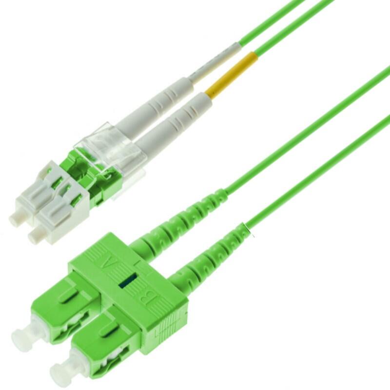 P-OM5-D2L-LCP-SCP-xx Fiberworks AS  Patch MM DPX LC/PC-SC/PC xx m 50/OM5 BIF (SWDM) 2x &#248;2mm Lime Green