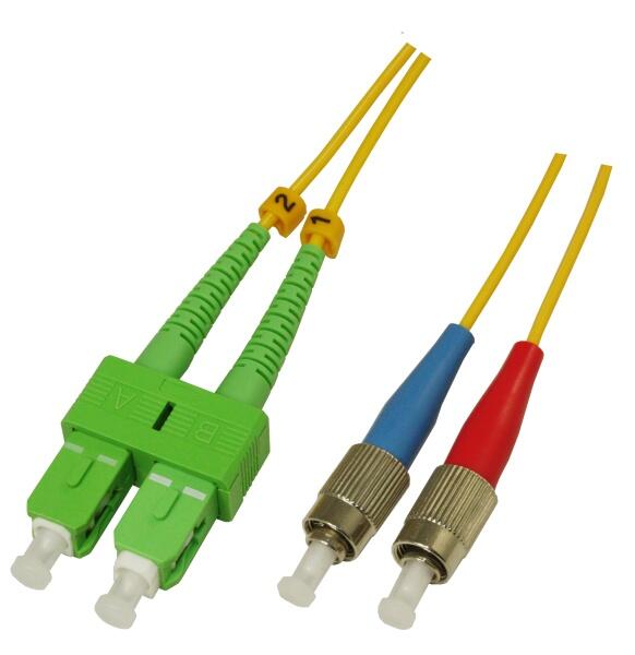 P-SM9-D3Y-SCA-FCU-xx Fiberworks AS  Patch SM DPX SC/APC-FC/UPC xx m 9/OS2 G.657.A2 2x &#248;2mm Yellow