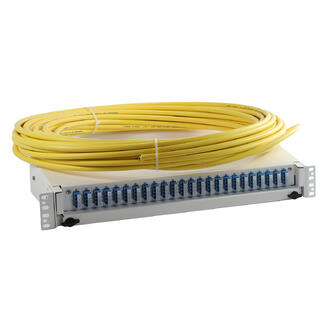 Preterm patch panel FP15 48F QXAI 20 m SC/UPC in FP15 (1,5U), pigtail in end B