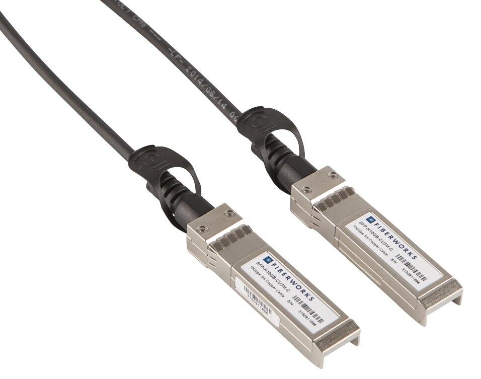 SFP-H10GB-CU0.5M-U Fiberworks AS  SFP+ Copper Twinax cable (DAC) Passive, 0.5 meter, Fiberworks